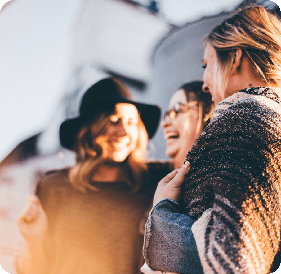 Group of people in a circle.